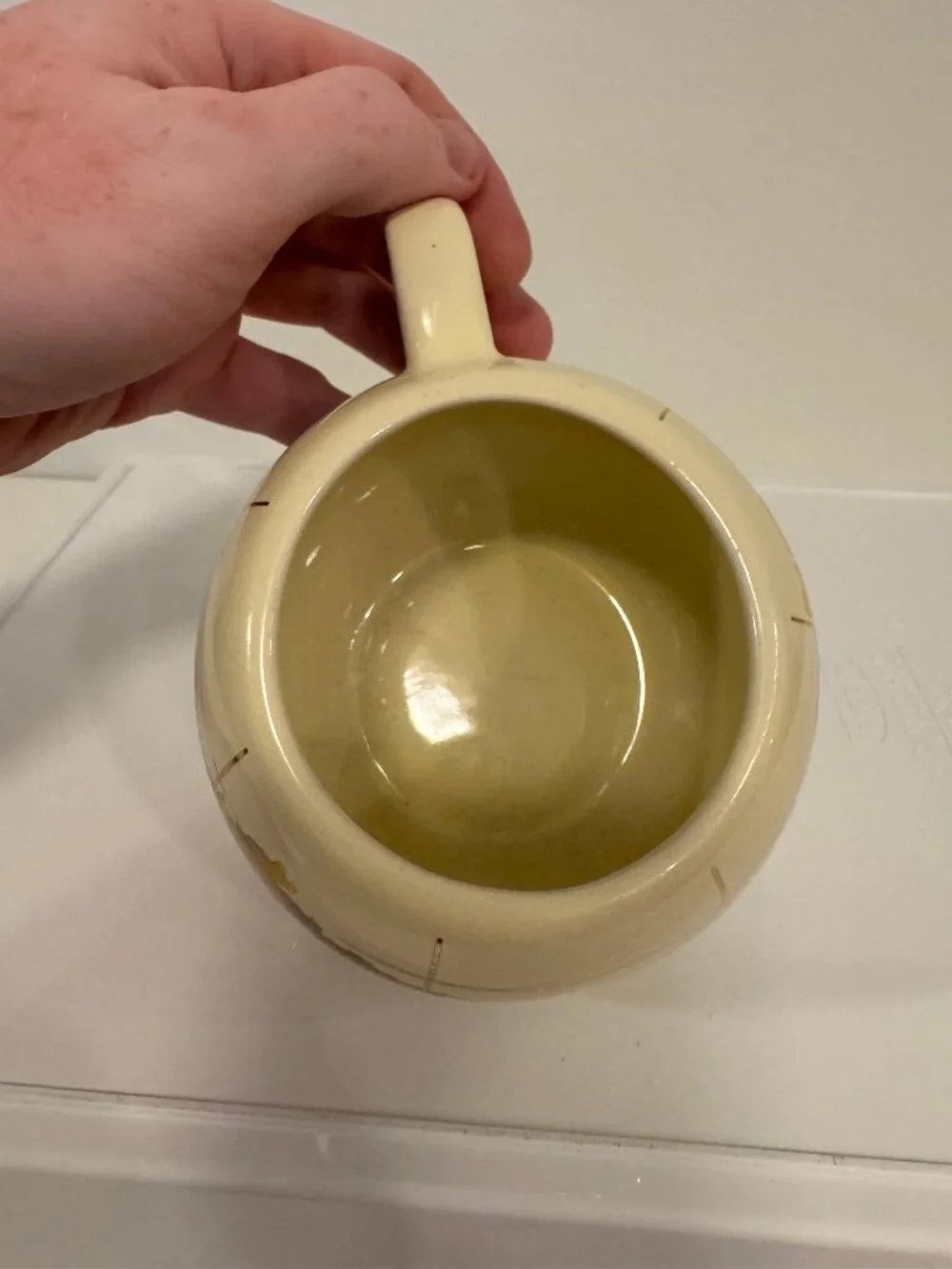 Vintage 1993 FTD World Map Globe Round Ceramic Coffee Mug Gold Trim